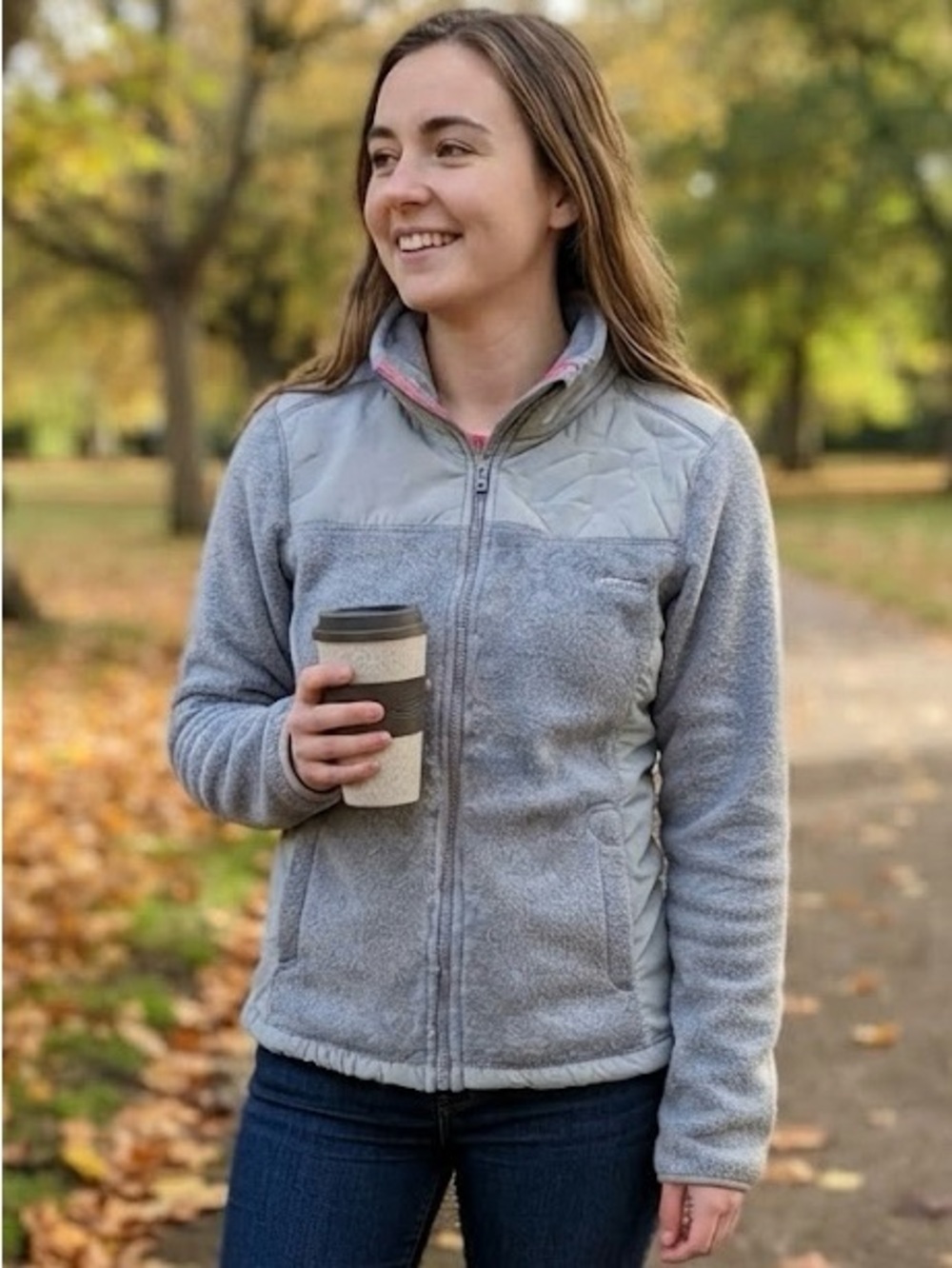 AΓ©ropostale Eighty-Seven Grey Fleece Zip-Up Jacket Sweater Cozy Layering L